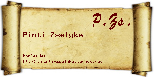 Pinti Zselyke névjegykártya